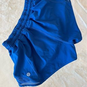 Blue lululemon 2.5” hotty hot shorts